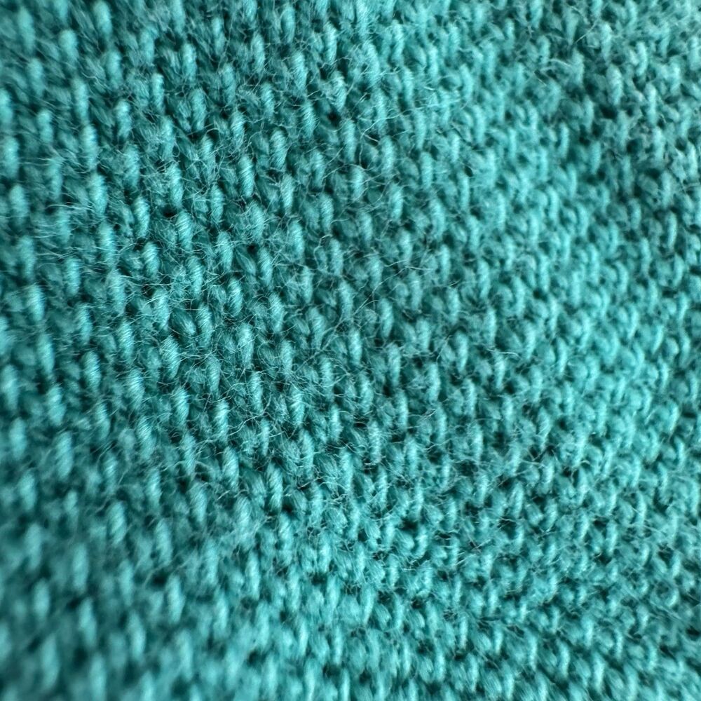 Vintage Lands End Polo Men L Turquoise Blue Made In USA Short Sleeve Shirt Faded - Picture 10 of 14